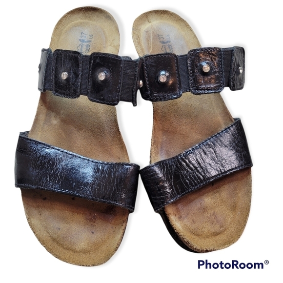 Naot Black Sandals Size 37 - Picture 1 of 4